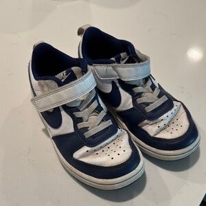 Nike Kids' Blue and White Velcro Sneakers
